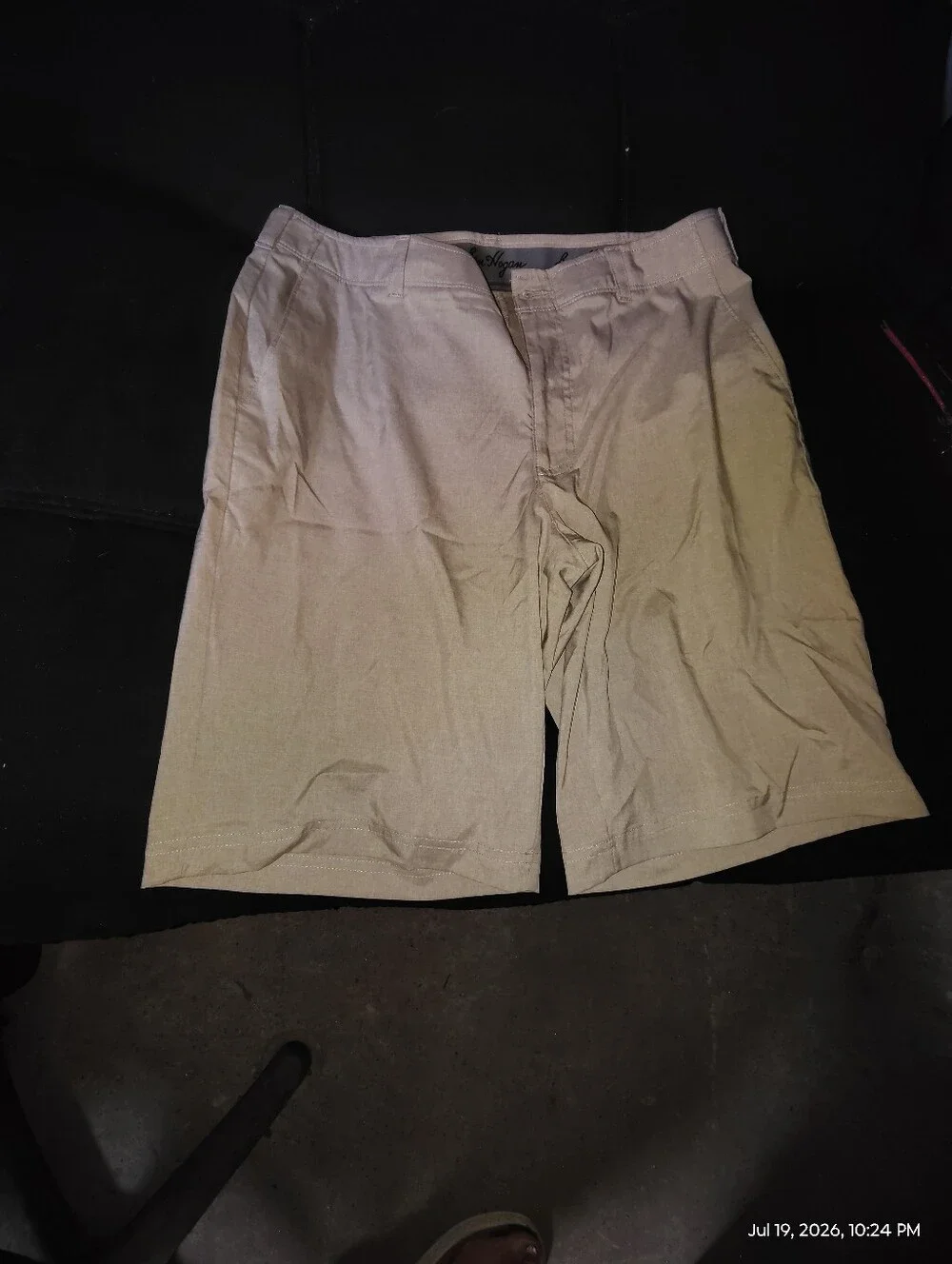 Hogan Beige Men's Flat-Front Shorts